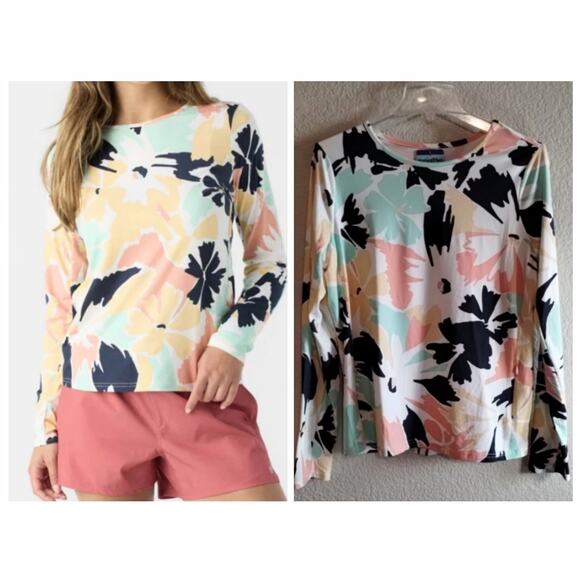 Hang Ten NEW Sun Protection Womens L UPF 50+ Long Sleeve Shirt Quick Dry Pocket - Picture 1 of 16